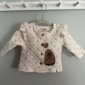 NWT Rabbit + Bear Flutter Sleeve Quilted Jacket